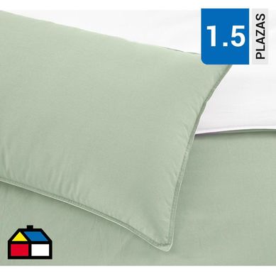 Funda plumn polylin gris/na 1,5 plazas
