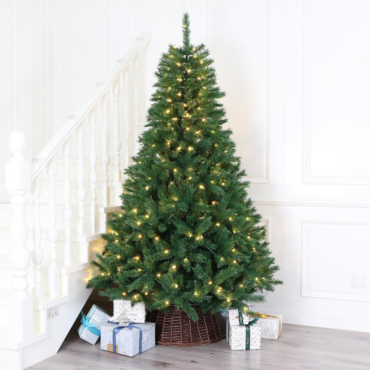 DEAR SANTA - Árbol de Navidad 1030 Ramas 280 Led 136 x 210 cm Verde