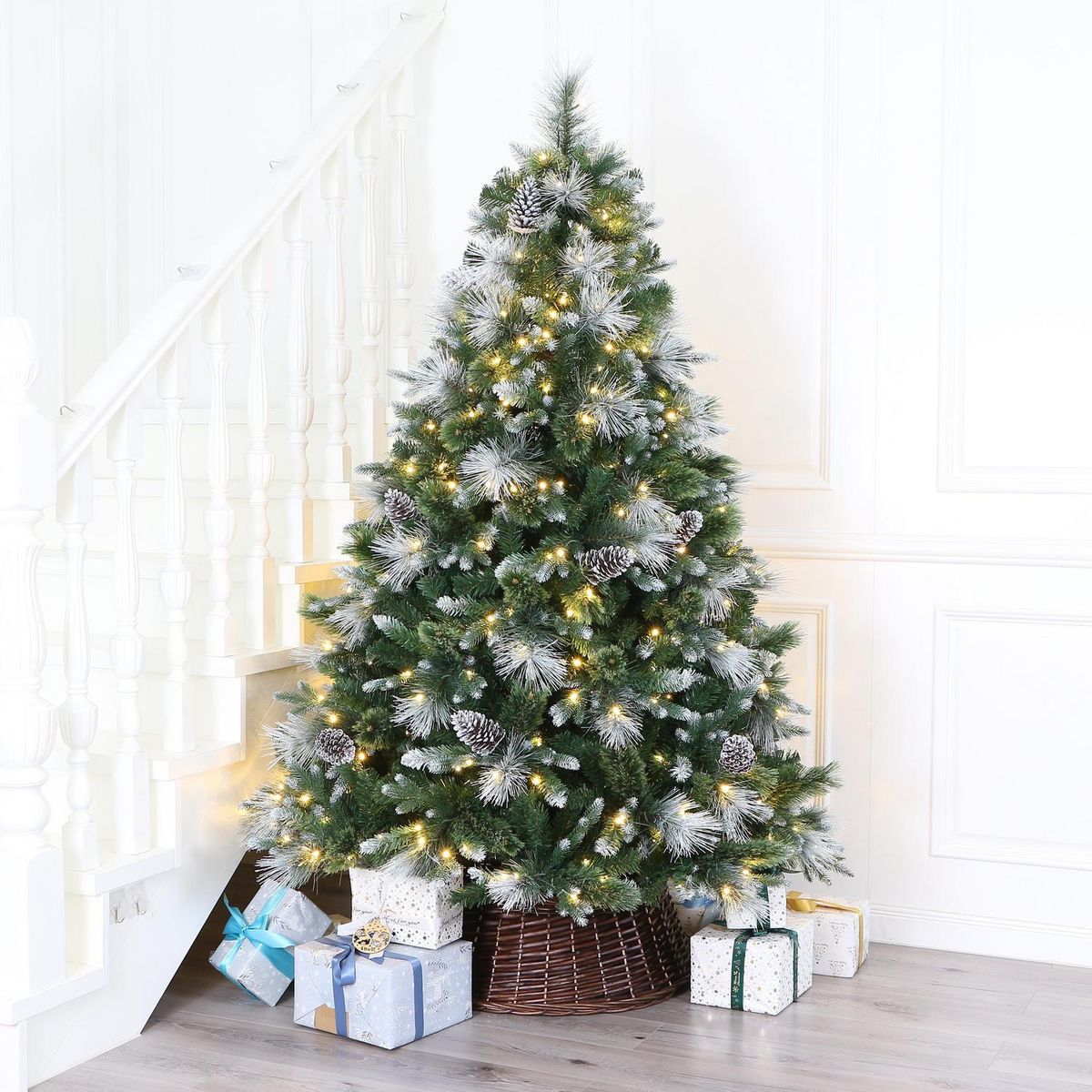 DEAR SANTA - Árbol de Navidad 930 Ramas 330 Luces126 x 180 cm Verde