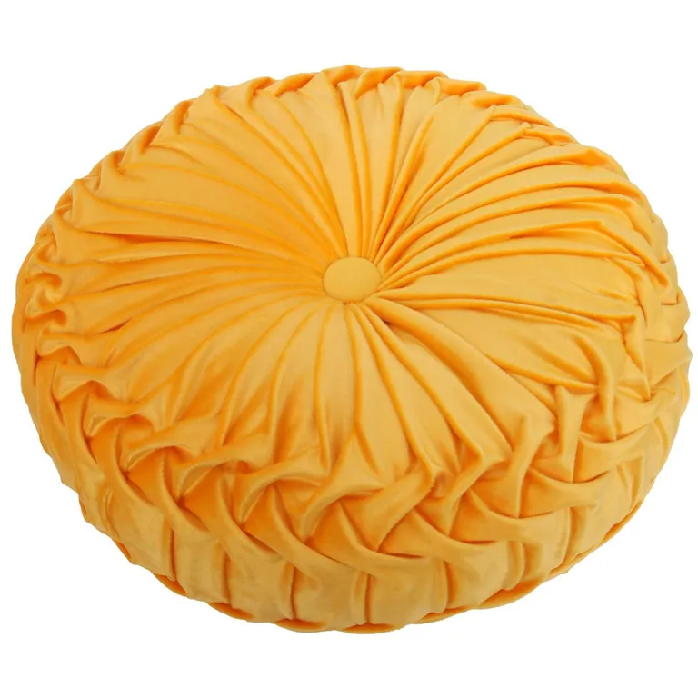 JUST HOME COLLECTION Cojín velvet amarillo 45 cm