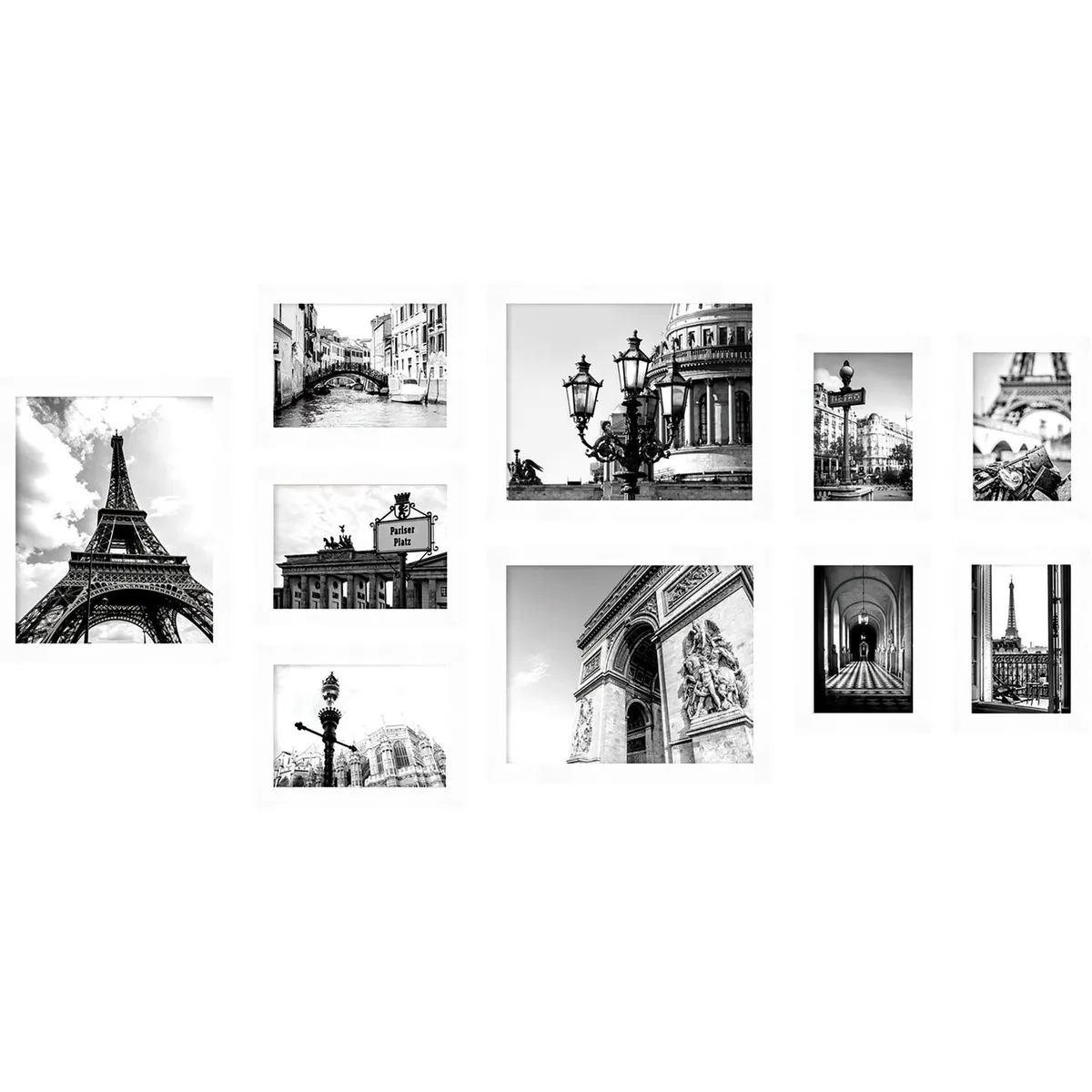 HOMY - Set marco de Fotos 10 piezas blanco