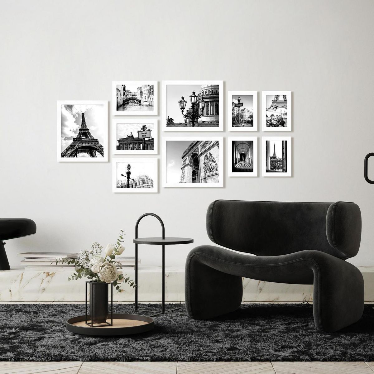 HOMY - Set marco de Fotos 10 piezas blanco