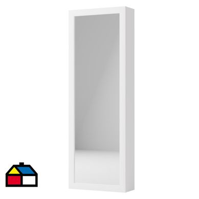 Espejo joyero de pared blanco