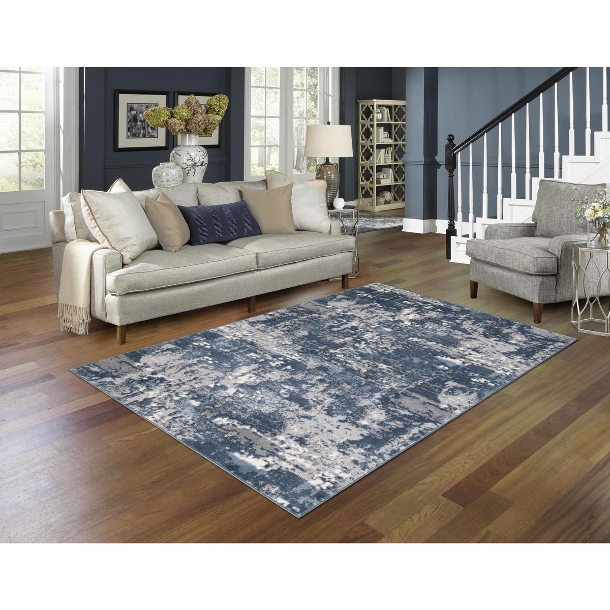 JUST HOME COLLECTION - Alfombra Amjad 160x235 cm Polipropileno Azul