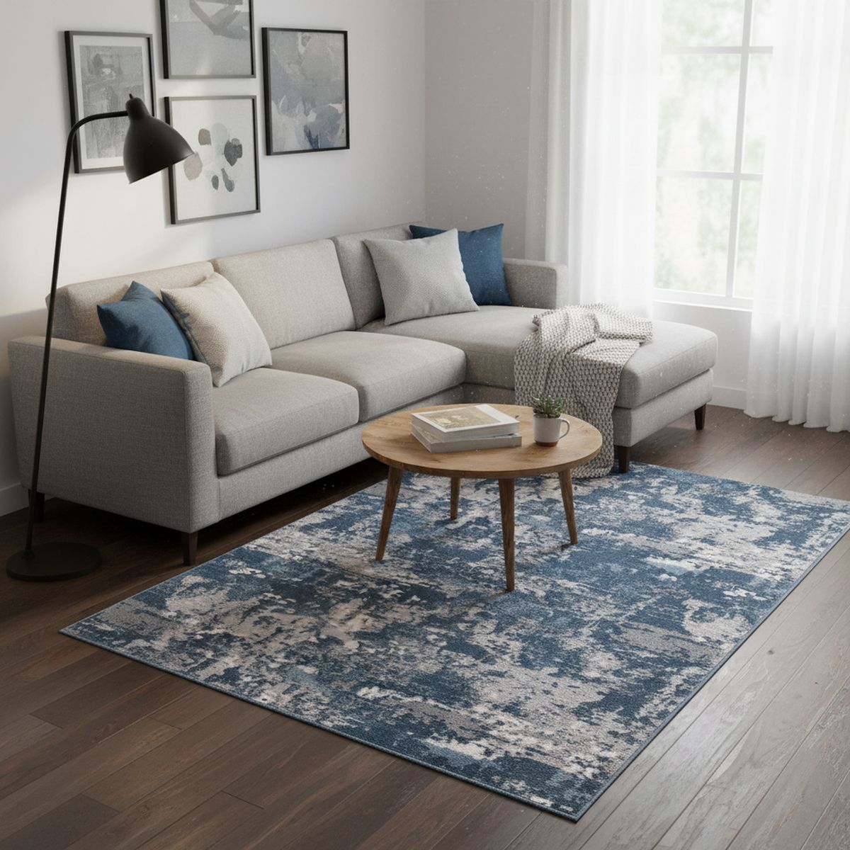 JUST HOME COLLECTION - Alfombra Amjad 160x235 cm Polipropileno Azul