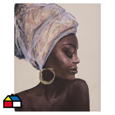 Canvas perfil africana 80x100 cm