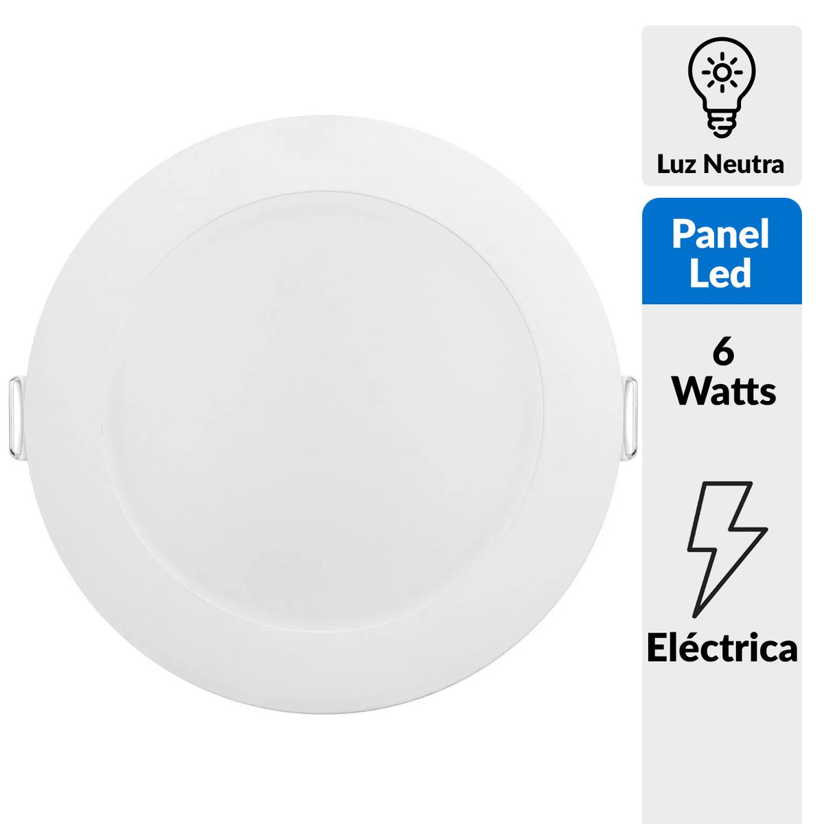 DAIRU - Panel Led Spot Empotrado Circular Blanco 6W 3 Tonos