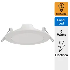 DAIRU - Panel Led Spot Empotrado Circular Blanco 6W Luz Cálida 3 Intensidades
