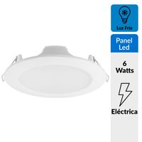 Panel Led Spot Empotrado Circular Blanco 6W Luz Fría