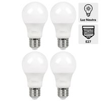 Pack 4 Ampolletas Led 100 W E27 1350 lm Luz Neutro
