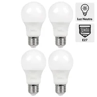 Pack 4 Ampolletas Led 10.5 W E27 1060 lm Luz Neutro
