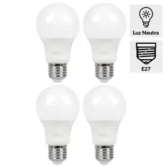 DAIRU - Pack 4 Ampolletas Led 75 W E27 1060 lm Luz Neutro