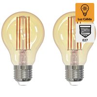 Pack 2 Ampolletas Led 40 W E27 600 lm Luz Cálida