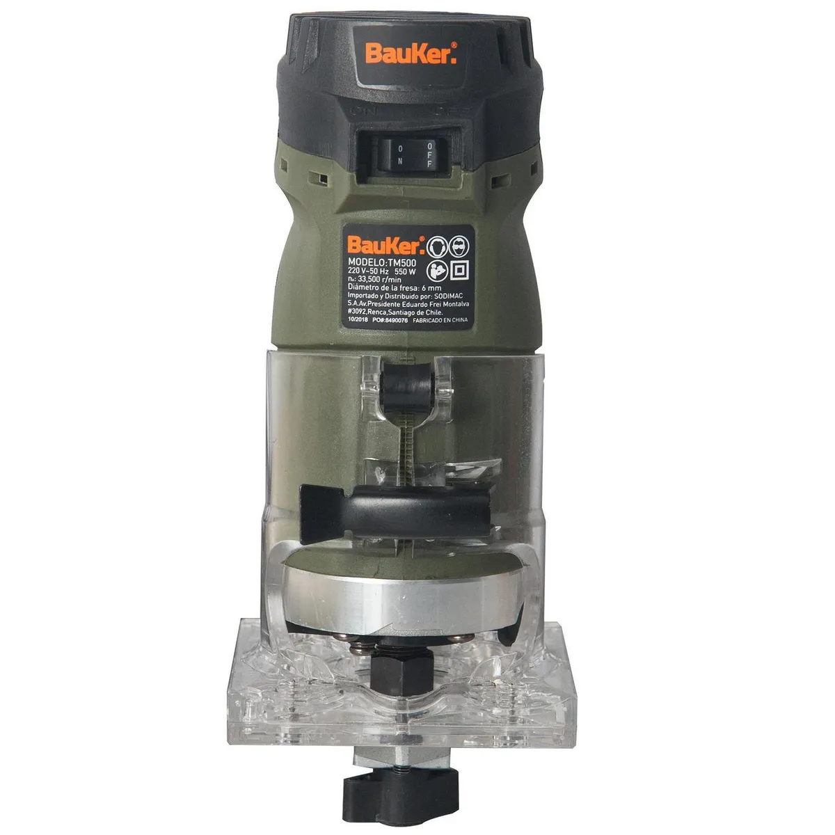 BAUKER - Fresadora eléctrica 550 W + 6 fresas