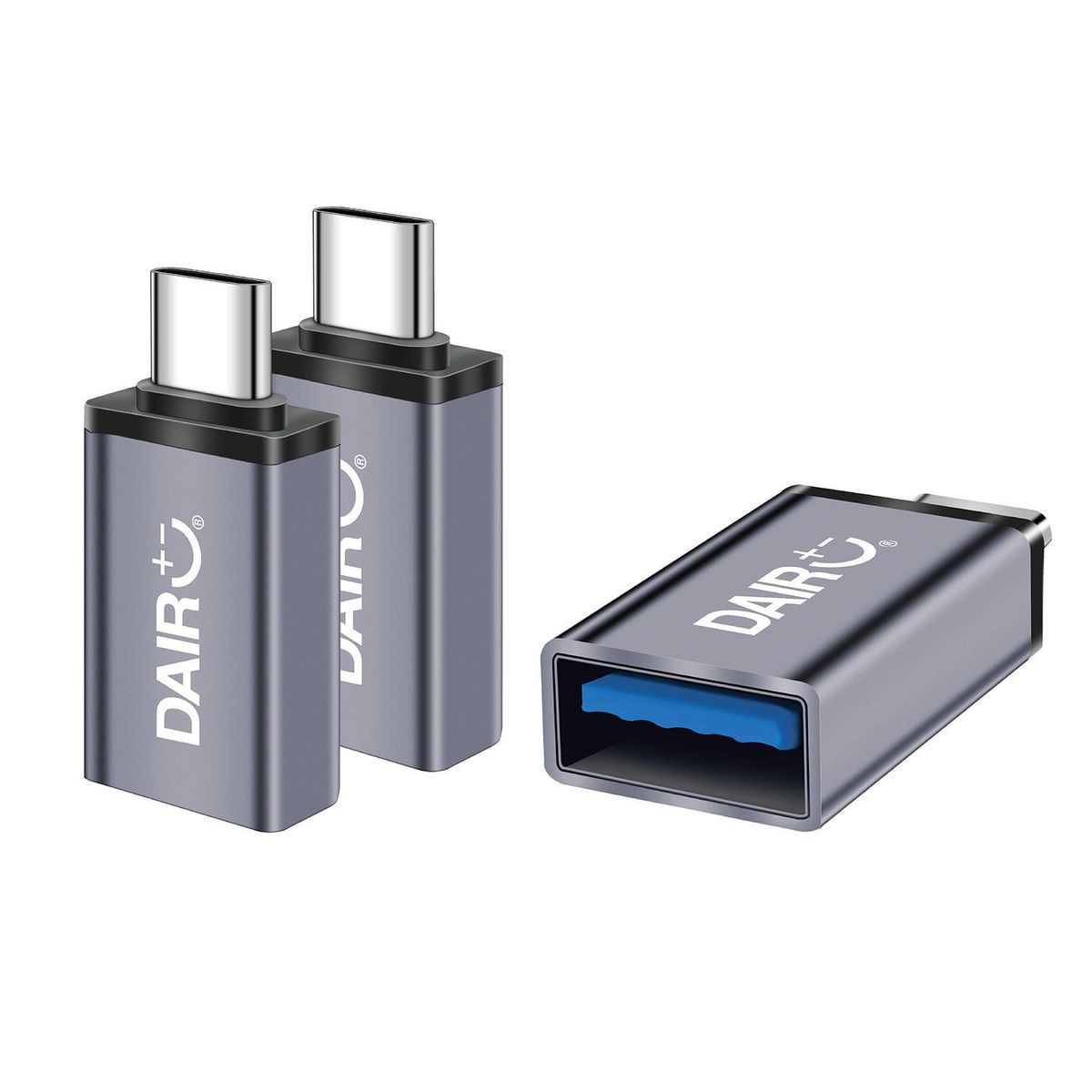 DAIRU - Set 3 piezas adaptador tipo USB a 3.0 a Tipo C