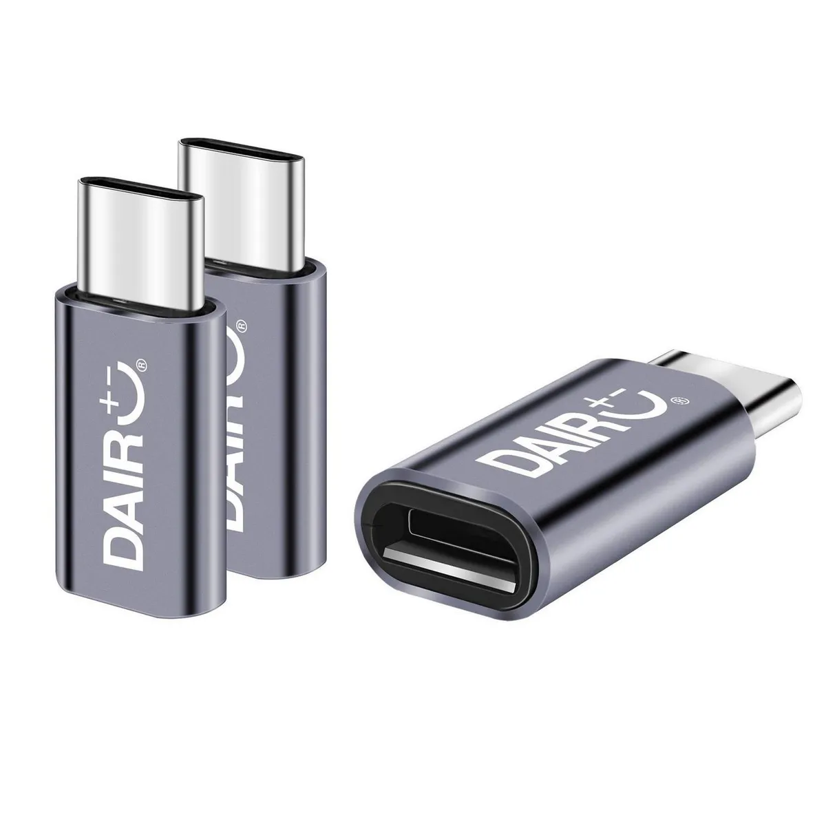 DAIRU - Set 3 piezas adaptador tipo C a USB C 2.0