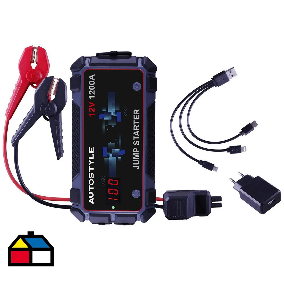 AUTOSTYLE - Partidor de Batería para Auto 16.000 Mah