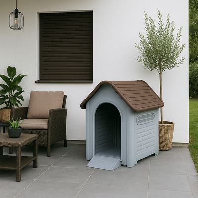 Imagen 2 del producto Casa para Perro 96x82x107 cm Café; Gris claro