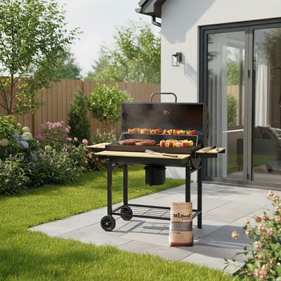 Imagen 2 del producto Parrilla Carbón Tambor 98x60x103 cm Acero