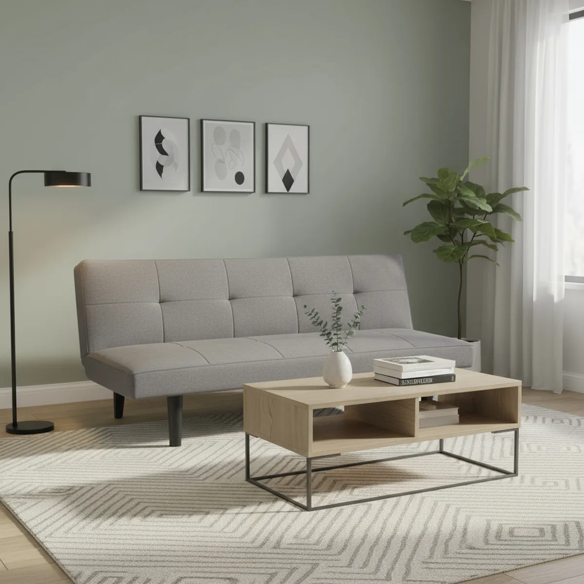 JUST HOME COLLECTION - Futón Sammy Gris 170x38x68 cm