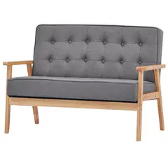 JUST HOME COLLECTION - Sofá 2 cuerpos FDR-LCY-09-P2 113x77.5x67 cm Gris
