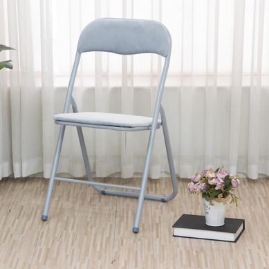Silla plegable color celeste