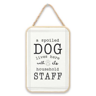 Cuadro colg mad spoiled dog