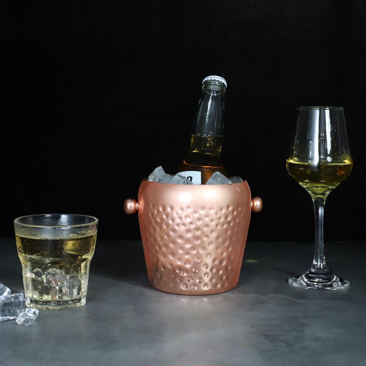 JUST HOME COLLECTION - Hielera Inoxidable Martillado Just Home Collection 1 Litro