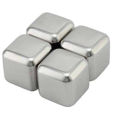 Juego 4 cubitos de hielo inox