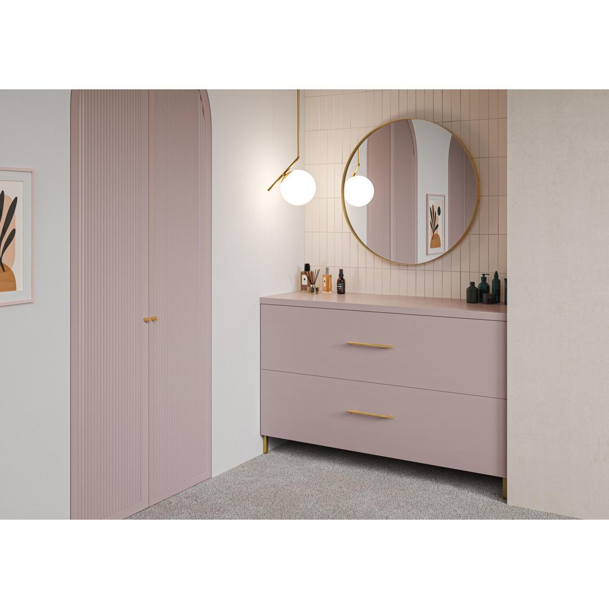 FIXSER - Pomo 18mm aluminio dorado rosa g