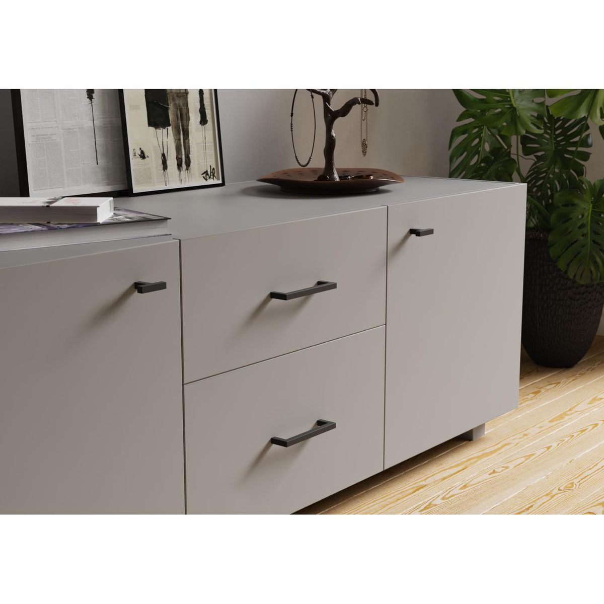 FIXSER - Asa acero inoxidable 192 mm negro