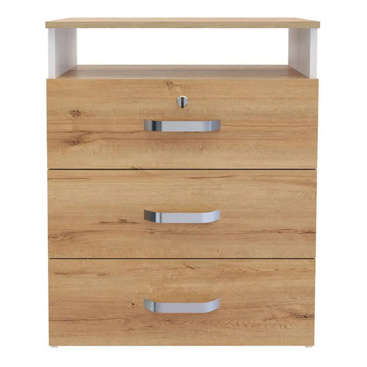 JUST HOME COLLECTION - Cómoda 3 Cajón(es) Duna 60x80x36.3 cm Blanco