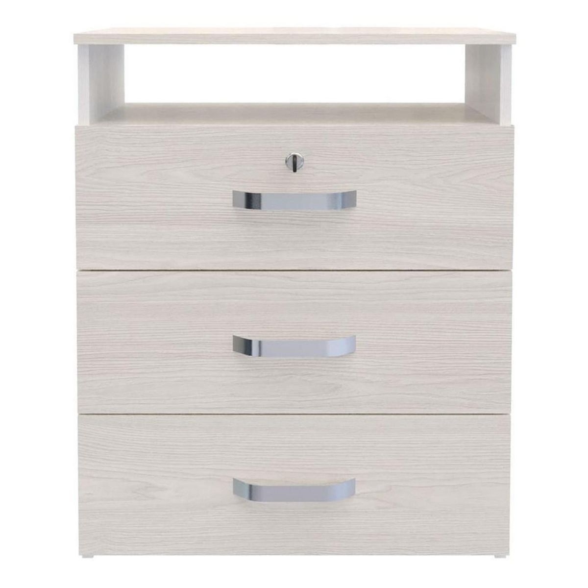 JUST HOME COLLECTION - Cómoda 3 Cajón(es) Niebla 60x80x36.3 cm Blanco