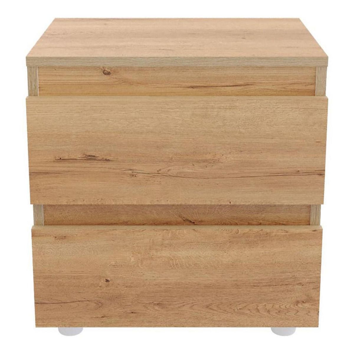 JUST HOME COLLECTION - Velador 2 Cajón(es) 45x47.6x33.6 cm Duna-Blanco