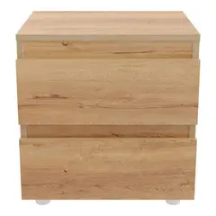 JUST HOME COLLECTION - Velador 2 Cajón(es) 45x47.6x33.6 cm Duna-Blanco