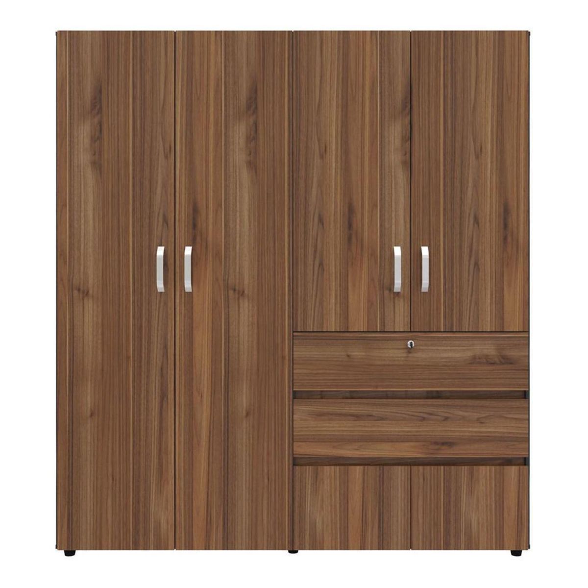 JUST HOME COLLECTION - Clóset Gales 4 Puerta(s) 2 Cajón(es) 4 Repisa(s) 180x200x50 cm Gales/Wengué