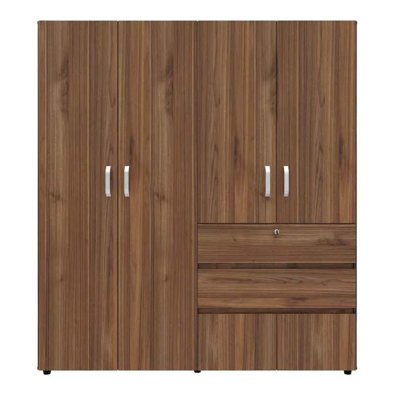 JUST HOME COLLECTION - Clóset Gales 4 Puerta(s) 2 Cajón(es) 4 Repisa(s) 180x200x50 cm Gales/Wengué