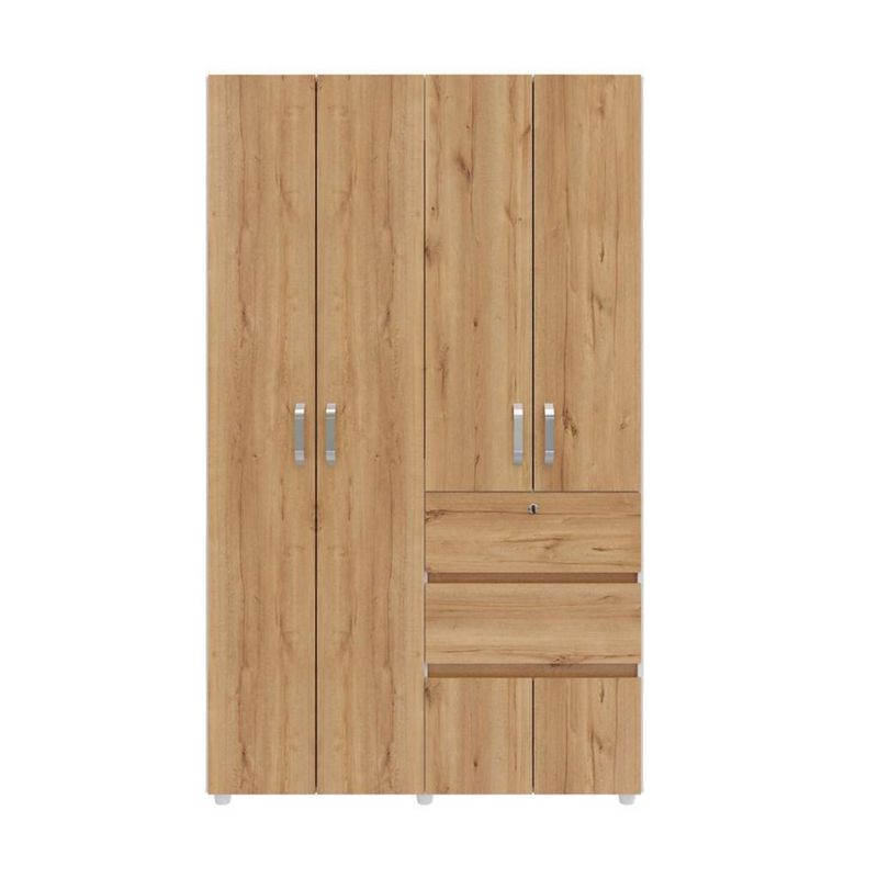 JUST HOME COLLECTION - Clóset Duna 4 Puerta(s) 2 Cajón(es) 1 Repisa(s) 120x200x50 cm Blanco