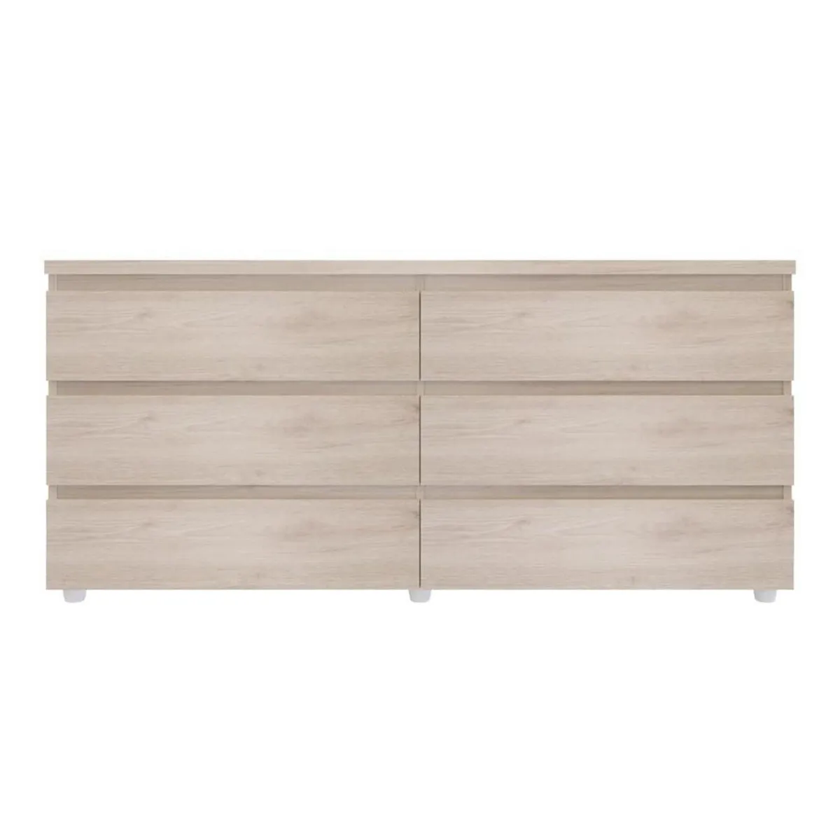 JUST HOME COLLECTION - Cómoda 6 Cajón(es) Niebla 150x70x40 cm Gris/Plata