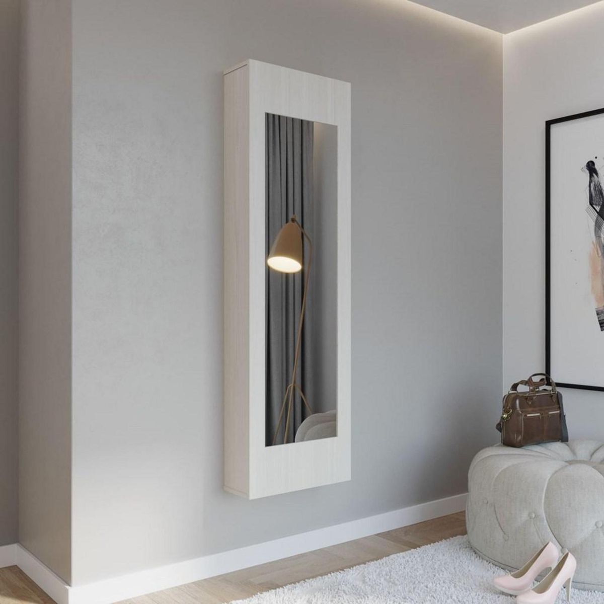 JUST HOME COLLECTION - Zapatera Melamina 5 Nivel(es) 47.6x156x17.3 cm Niebla