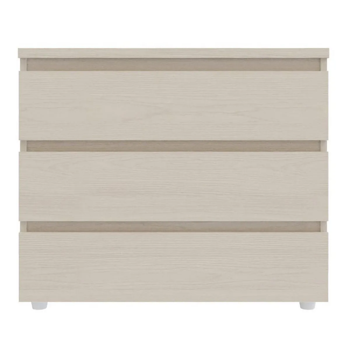 JUST HOME COLLECTION - Cómoda 3 cajones 80x40x70 cm niebla