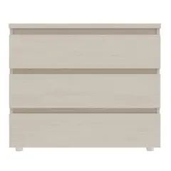 JUST HOME COLLECTION - Cómoda 3 cajones 80x40x70 cm niebla