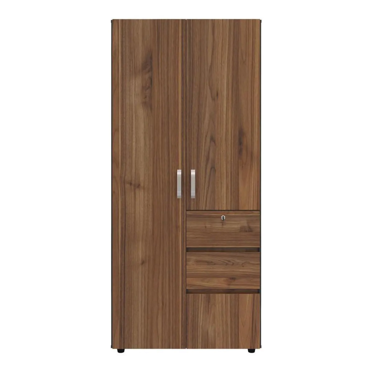 JUST HOME COLLECTION - Clóset Gales 2 Puerta(s) 2 Cajón(es) 3 Repisa(s) 90x200x50 cm Gales/Wengué