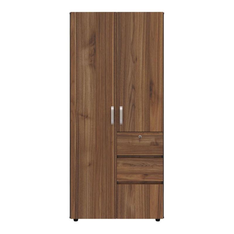 JUST HOME COLLECTION - Clóset Gales 2 Puerta(s) 2 Cajón(es) 3 Repisa(s) 90x200x50 cm Gales/Wengué