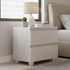 JUST HOME COLLECTION - Velador 2 cajones 45x35,5x45 cm niebla