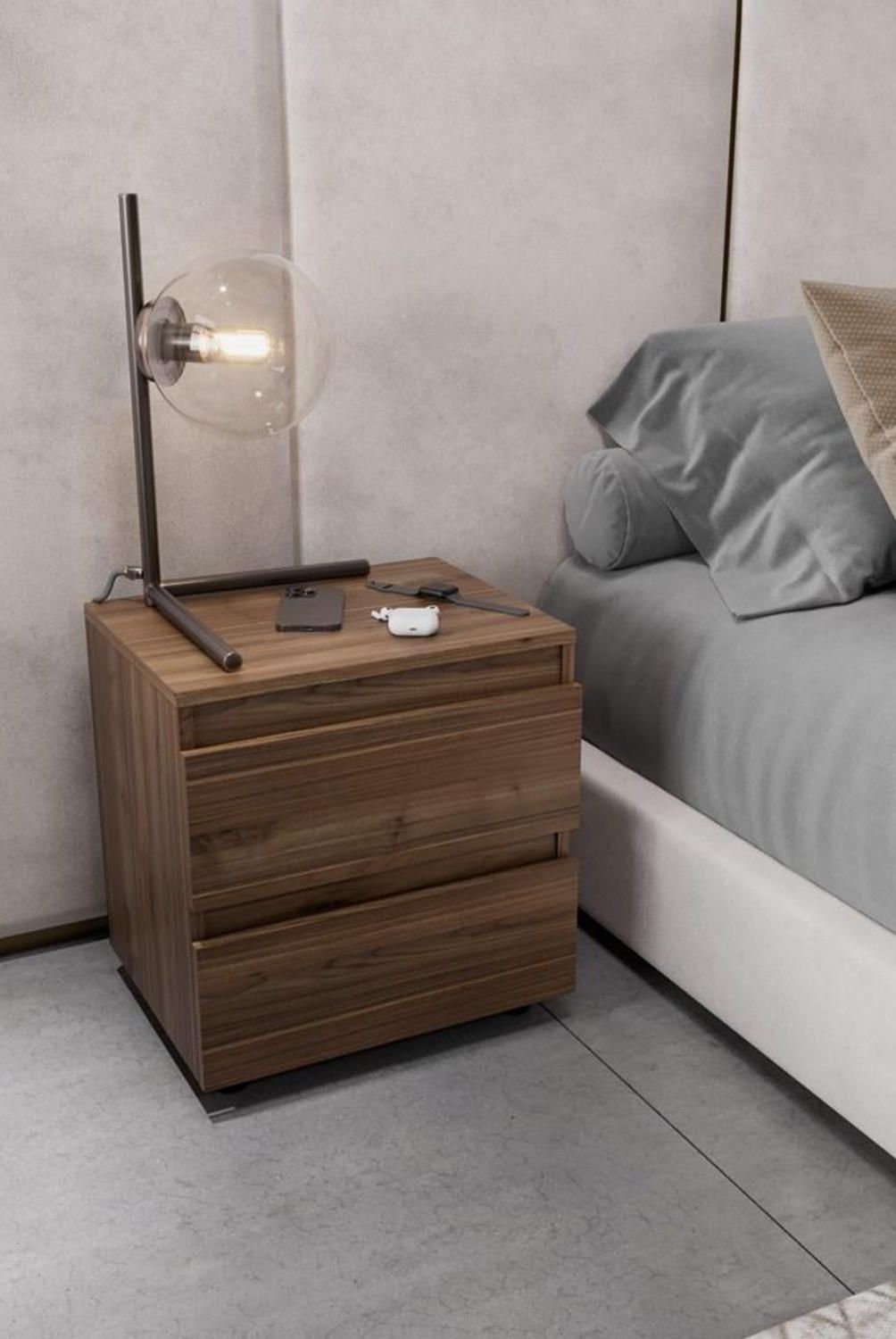 JUST HOME COLLECTION - Velador 2 Cajón(es) Gales 45x47.6x33.6 cm Wengue