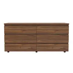 JUST HOME COLLECTION - Cómoda 6 Cajón(es) Gales 150x70x40 cm Wengue