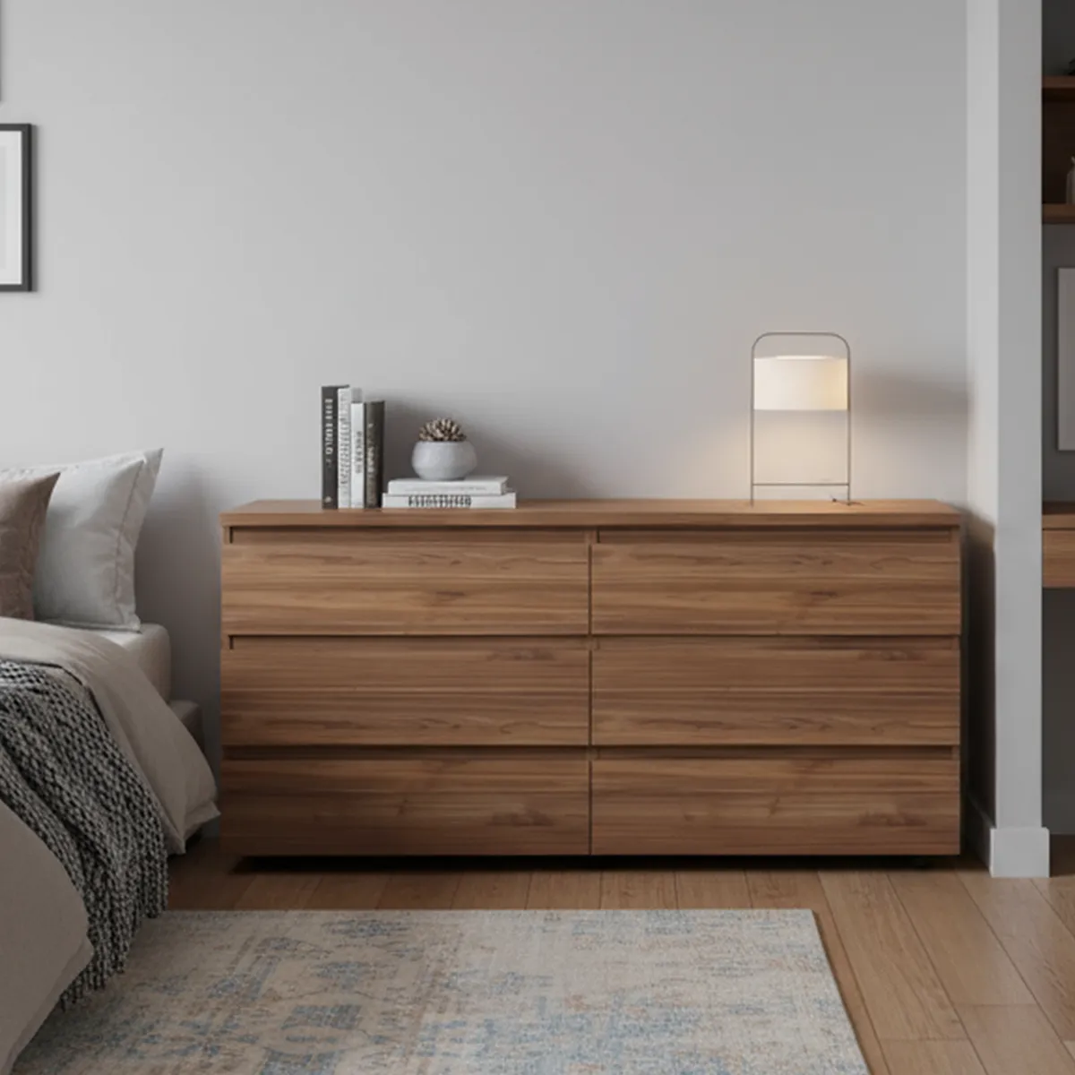 JUST HOME COLLECTION - Cómoda 6 Cajón(es) Gales 150x70x40 cm Wengue