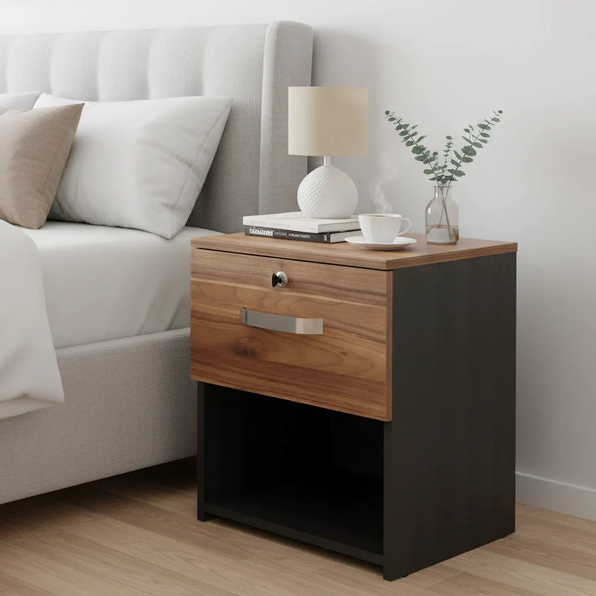 JUST HOME COLLECTION - Velador 1 Cajón(es) Gales 40x50x35.4 cm Wengue