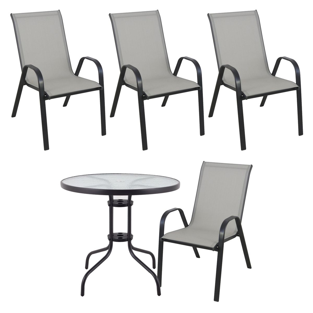  - Combo Juego de comedor 4 personas sling crudo
